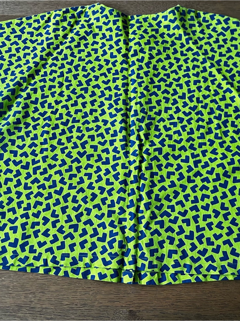 Gudrun Sjoden Lime Green and Navy Button-Down Shirt Swedish Linen Colorful Fun - Picture 3 of 6